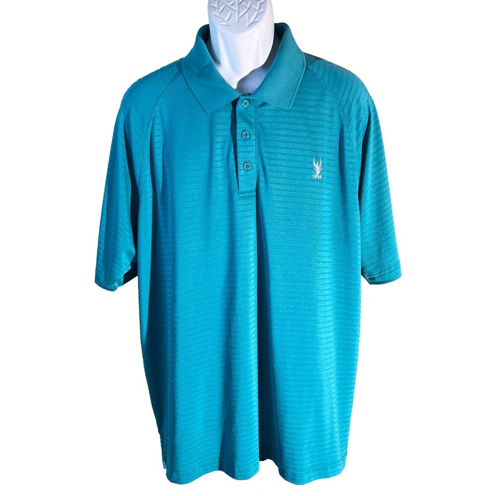 UNDER ARMOUR Men's Short Sleeve Button Polo‎ Shirt Blue XL